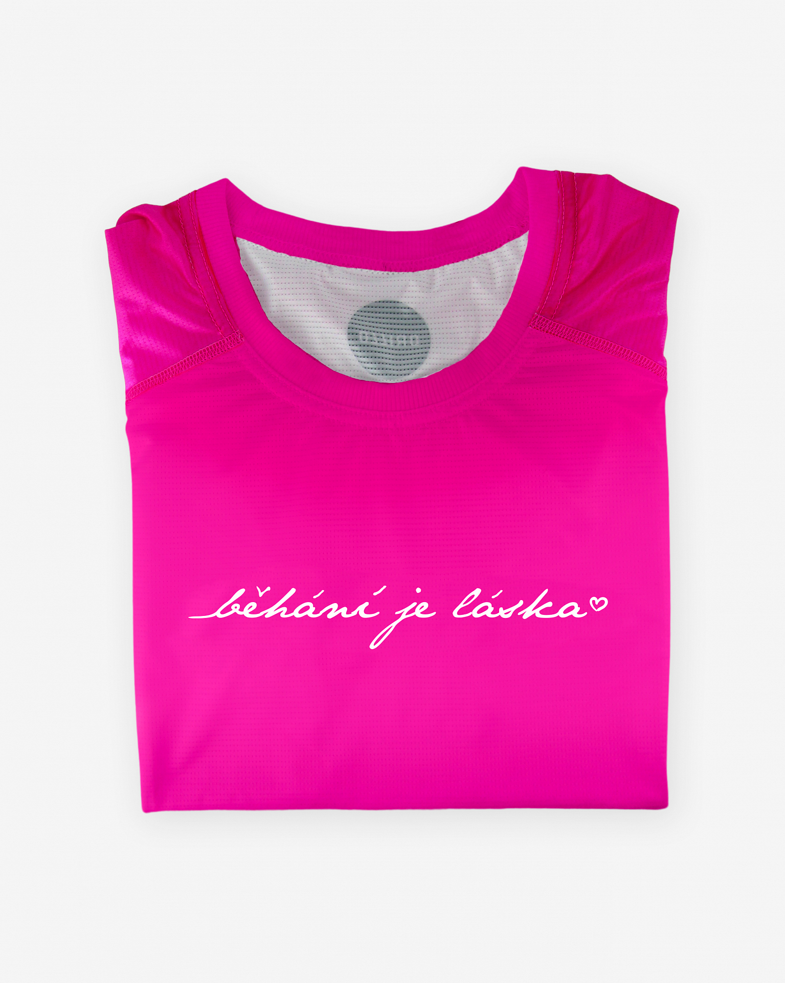 Dámské funkční tričko DRY&FLEX Běhání je láska růžové