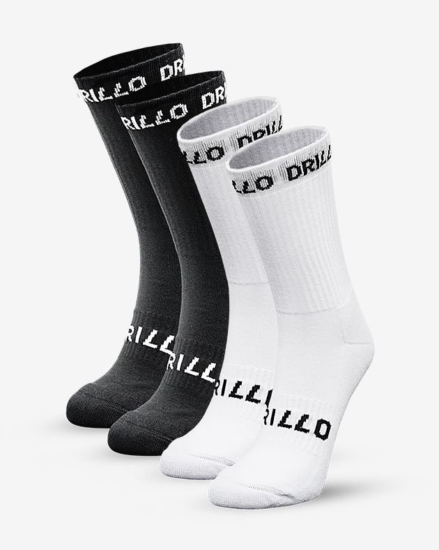 Běžecké ponožky Run all day black and white 4v1